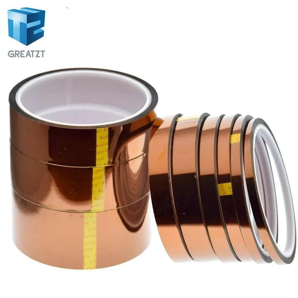 

GREATZT 33meter x 5-40mm High Temperature Polyimide Tape Heat Resistant Insulation Polyimide Film Adhesive Tape 10mm