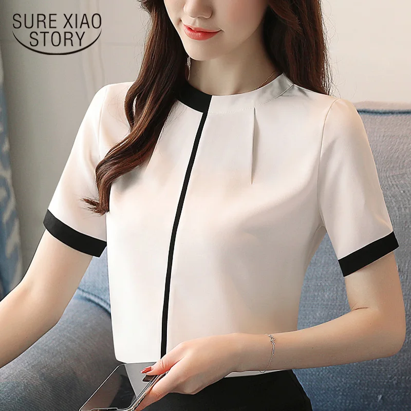 

blusas mujer de moda 2019 womens clothing short sleeve chiffon bouse women blouses women shirts womens tops and blouses 0215 40