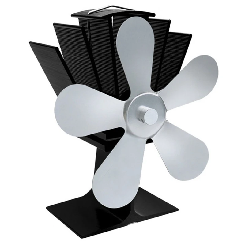 

SANQ 5 Blades Heat Powered Stove Fan Home Silent Heat Powered Stove Fan Ultra Quiet Wood Stove Fan Fireplace Fan
