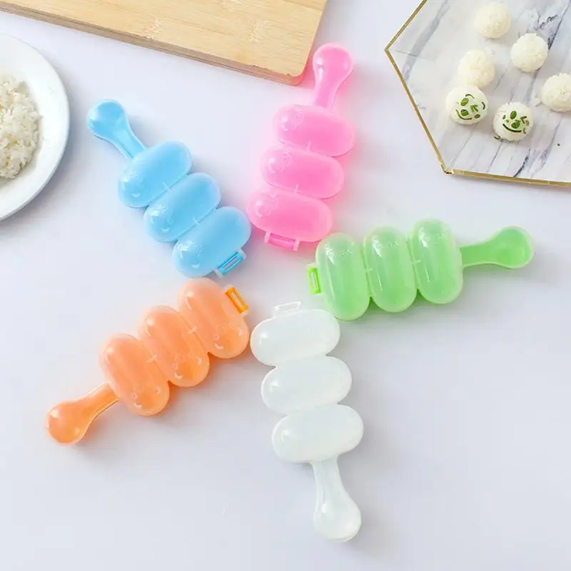 

Creative Rice Ball Mold Compact And Convenient DIY Sushi Vibration Mold 3 Chain Hoist Shape Mold Kitchen Accessories Tool