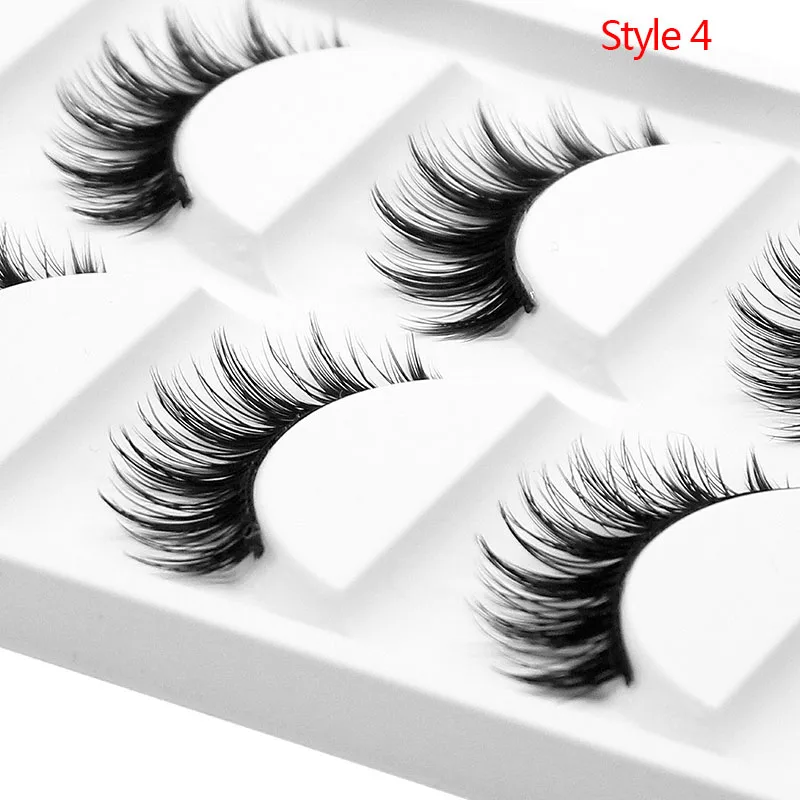 

Kimcci 5pairs False 3D Eyelashes Fake Mink Lashes Long Makeup 3D Mink Eyelash Extension Mink Eyelashes for Beauty Tools Cilios