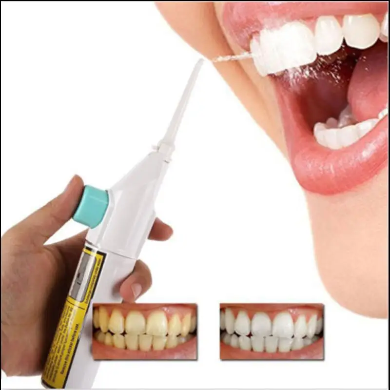

2019 1 pcs Portable Power Floss Dental Water Jet Tooth Pick No Batteries Dental Cleaning Whitening Cleaner Kit