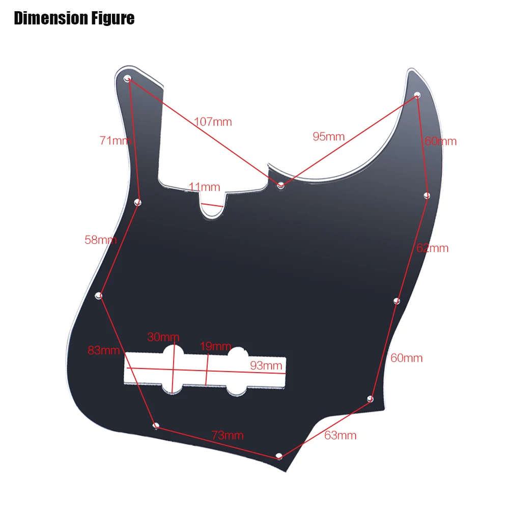 10 отверстий JB Bass pick guard pick Guards скретч пластина для стандартного джазового баса для TAGIMA JB 3Ply ПВХ строительства