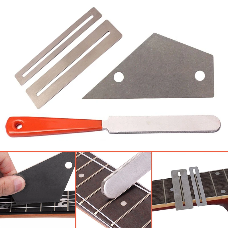 

Guitar Fret Crowning File Leveling Grinding Tool Kit Stainless Steel Guitar Protectors Repair Accessories