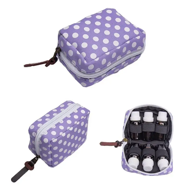 

6 Grids Essential Oil Storage Bag Anti-Drop Portable Convenient Travel Storage Case For 10ML 15ML Bottles Shockproof Containers