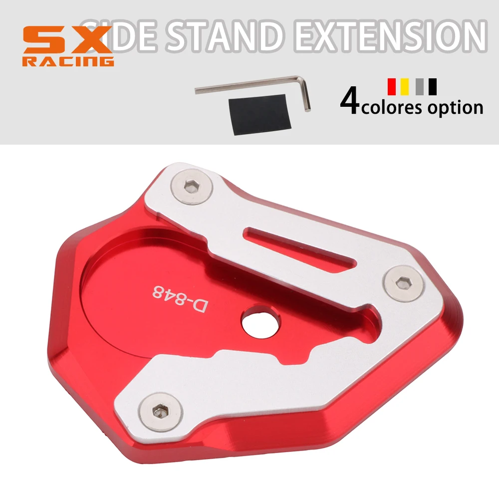 

Motorcycle CNC Accessories Side Kickstand Stand Extension Plate Pad For Ducati 848 1098 1198