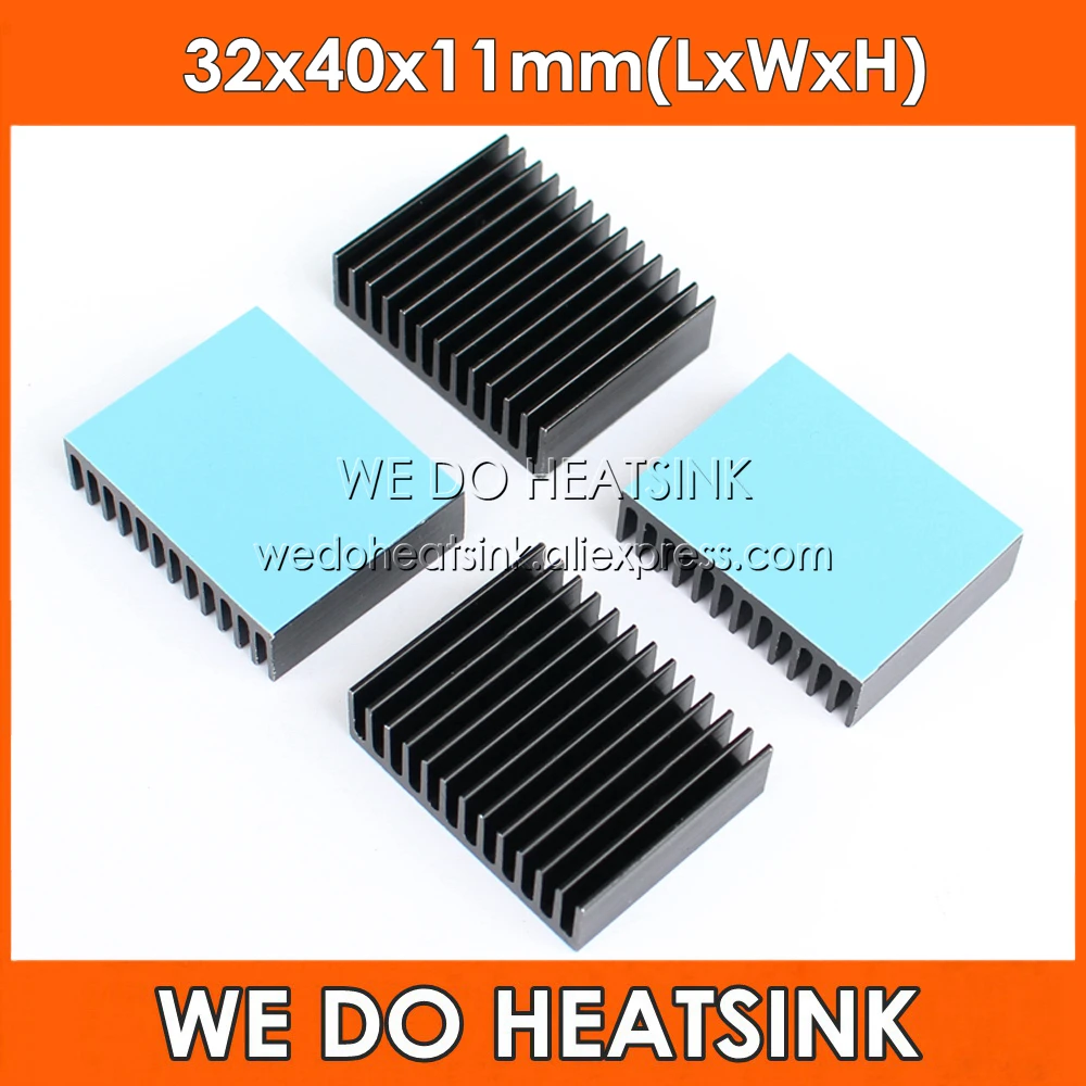 

WE DO HEATSINK 5pcs 32*40*11mm Extruded Aluminum Heat Sink Cooling With Adhesive Pad