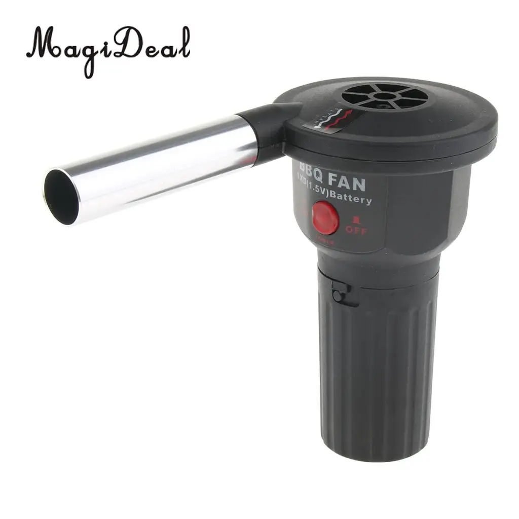 MagiDeal Portable Battery Powered BBQ Fan Air Blower for Outdoor