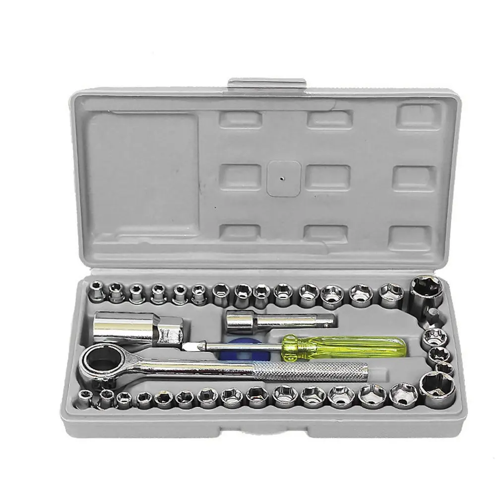 

40pcs/set Auto Car Home Mini Repair Tool Kit Combination Hand Emergency Tool Set Home Hand Tools Kit Set