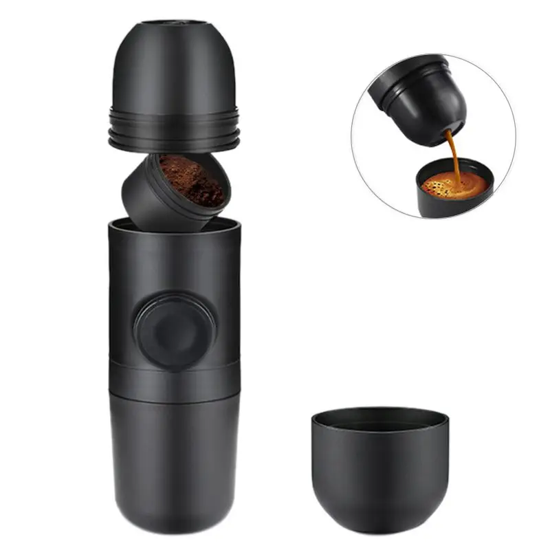 Mini Coffee Machine Manual Coffee Maker Portable Pressure Espresso Coffee Maker Handheld Espresso Maker for Home Traveller
