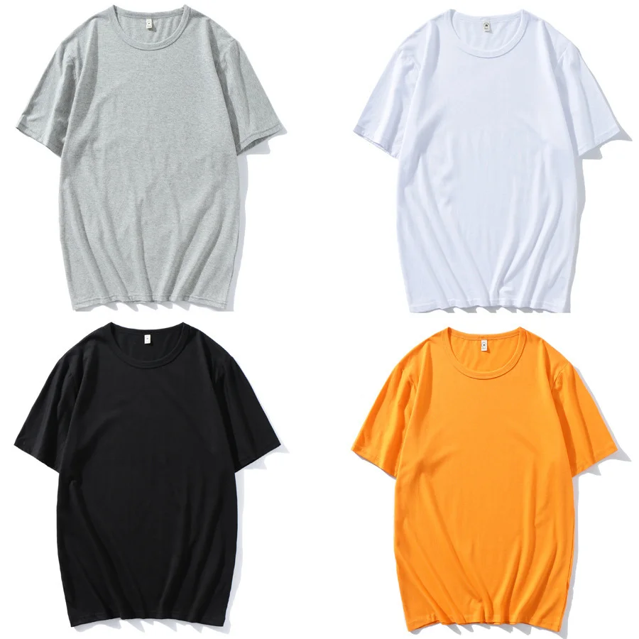 بتمشيط القطن النسيج T قميص النساء الرجال تي شيرت الإناث عارضة قمم الربيع الصيف 2019 المحملة س الرقبة قصيرة الأكمام بلون التي شيرت