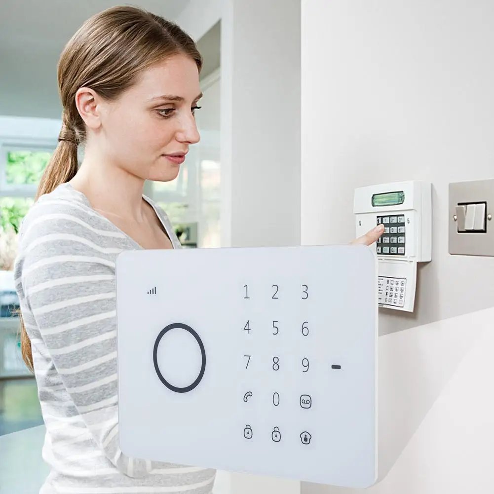 

Alarm System Kit Wireless GSM Touch Keypad Keyboard Home Security 100-240V EU Plug alarmas de seguridad para casa