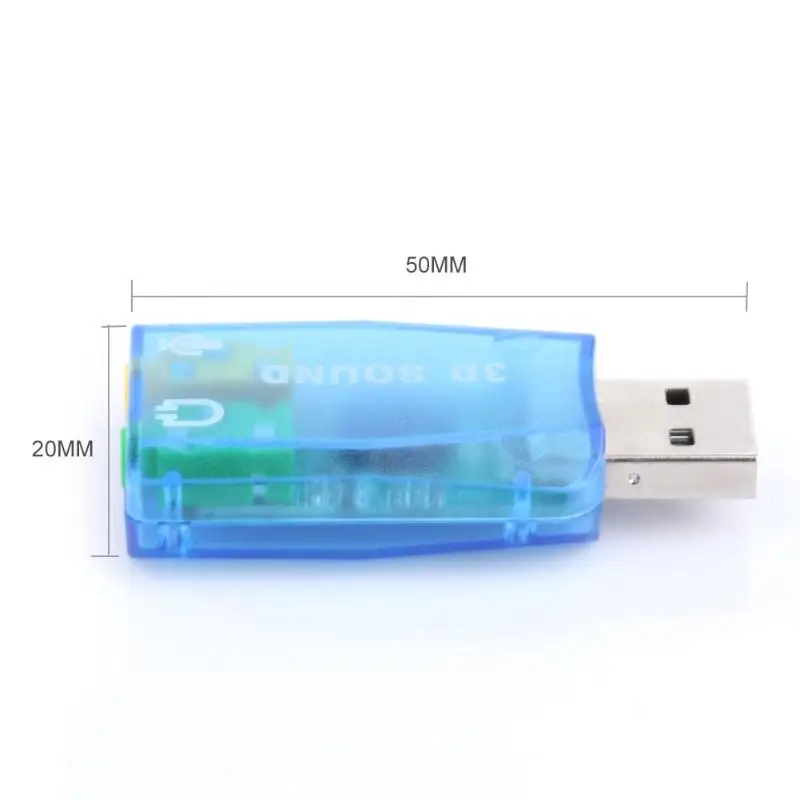 3D Звуковая карта внешняя USB адаптер компьютерный стерео микрофон аудио конвертер