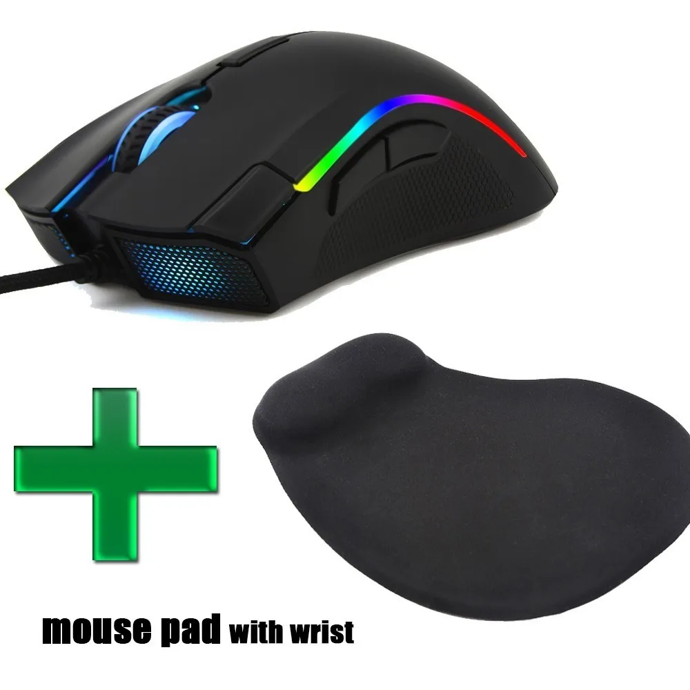 Delux M625 A3050 RGB игровая мышь с подсветкой 4000 DPI 7 программируемых кнопок USB проводные