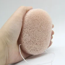 1 шт. розовый Отшелушивающий спонж для очищения коньяк натуральный коньяк для купания спонж для мытья лица чистящие губки Esponja Maquiagem спонж для макияжа