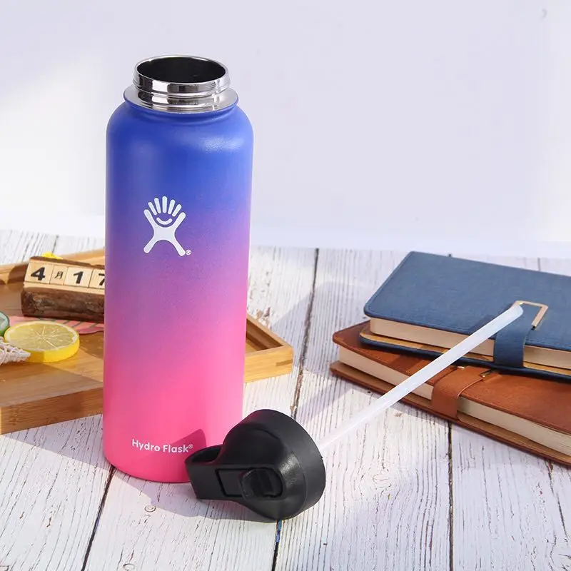 Brand Drinkware 32oz/40oz Hydro Flask Water Bottle Stainless Steel Insulated Wide Mouth Travel Portable Thermal Vacuum Bottle