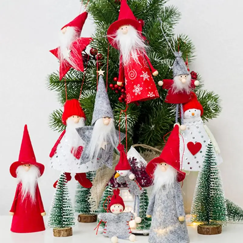 Hanging Doll Ornament Star Mini Doll Santa Claus Christmas