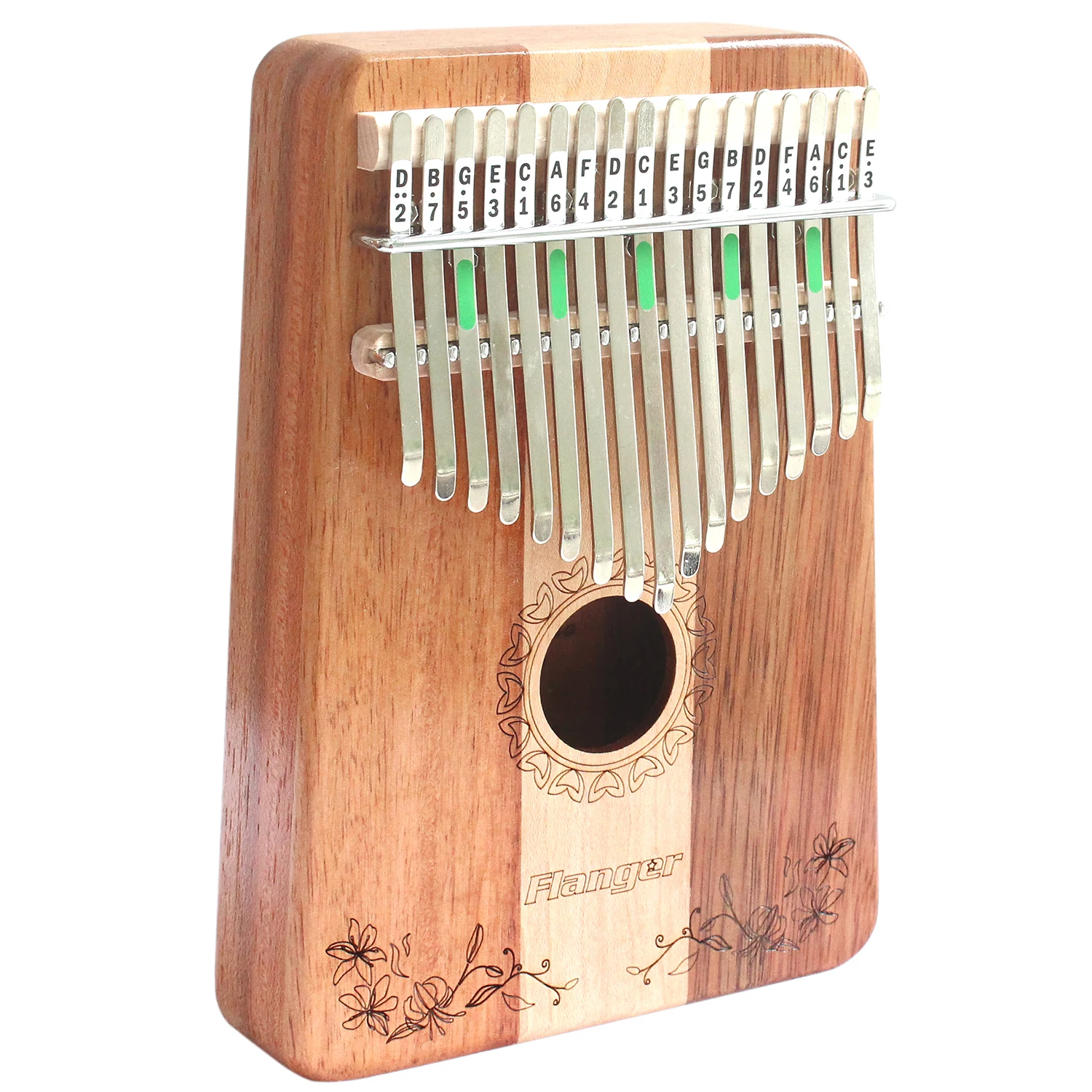 

Flanger 17 C Key Finger Kalimba Mbira Thumb Pocket Size Beginners Piano Support Bag Marimba Keyboard Wooden Musical Instrument