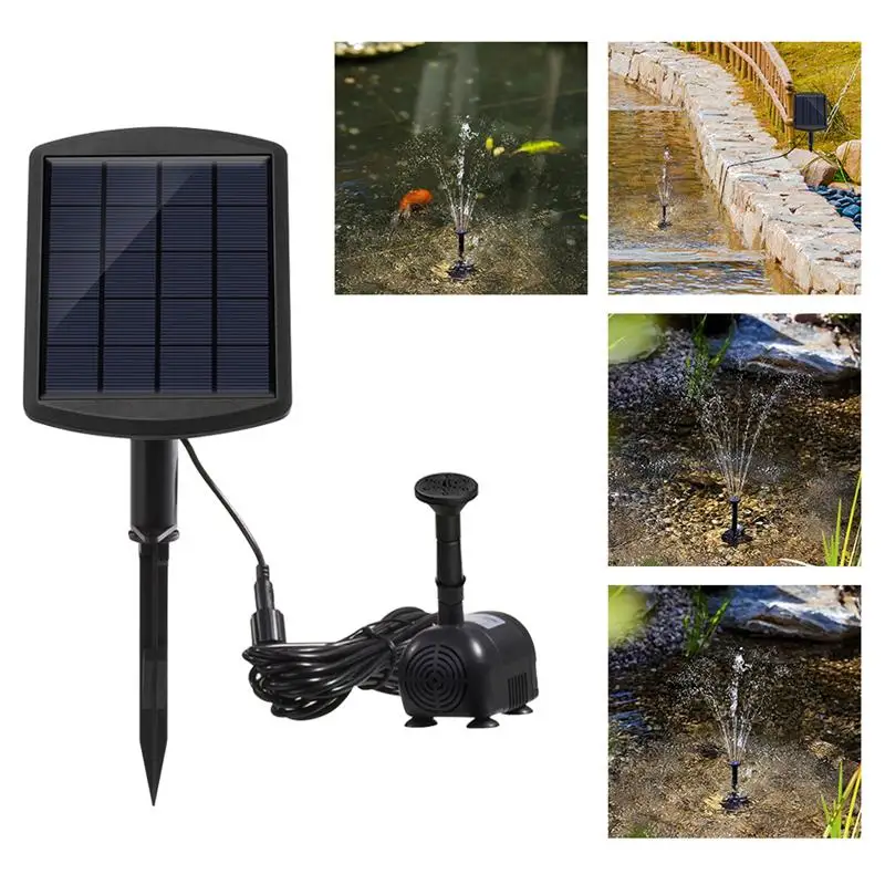 

Solar-Powered Water Pump Kit 6V 1.8W Solar Panel Water Floating Solar Powered Fountain For Bird Bath Pond Garden Water Pump