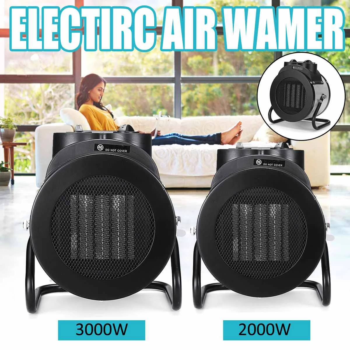 

2000/ 3000W Electric Heaters High Power Air Blower Electric Industrial Space Heater Ceramic Heating Fan Air Warmer Home Bathroom