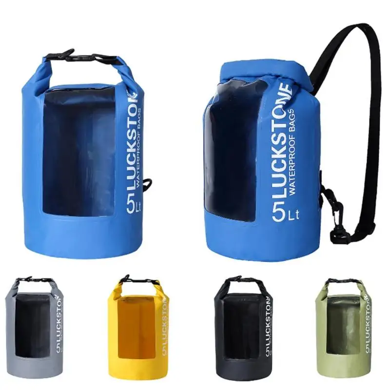 5L/10L/20L водные виды спорта ПВХ Drift рюкзак для отдыха на открытом воздухе Водонепроницаемый прозрачное окно легкий Дайвинг плавающий сухой мешок