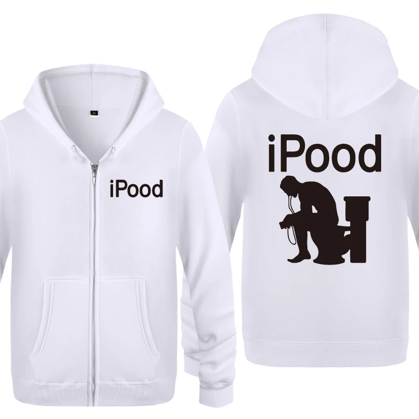 cheap Successors Ipood Creative Novelty Hoodies Men 2018 Men #039;s Fleece Zipper Cardigans Hooded Sweatshirts