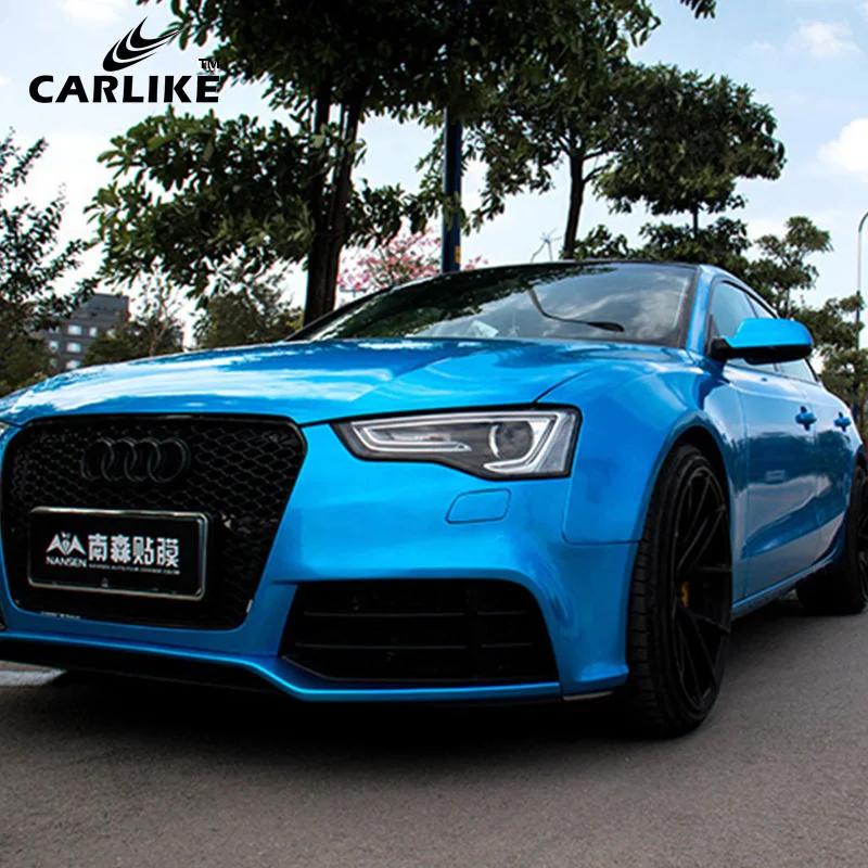 Fashion Car Wrapping Metallic Glossy Chrome Stickers Pink Car Tint