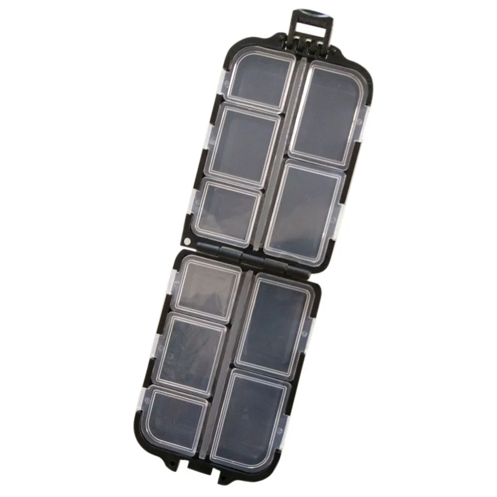 

Plastic 10 Grids Fishing Lure Compartments Storage Box Fish Lure Spoon Hook Bait Case Box