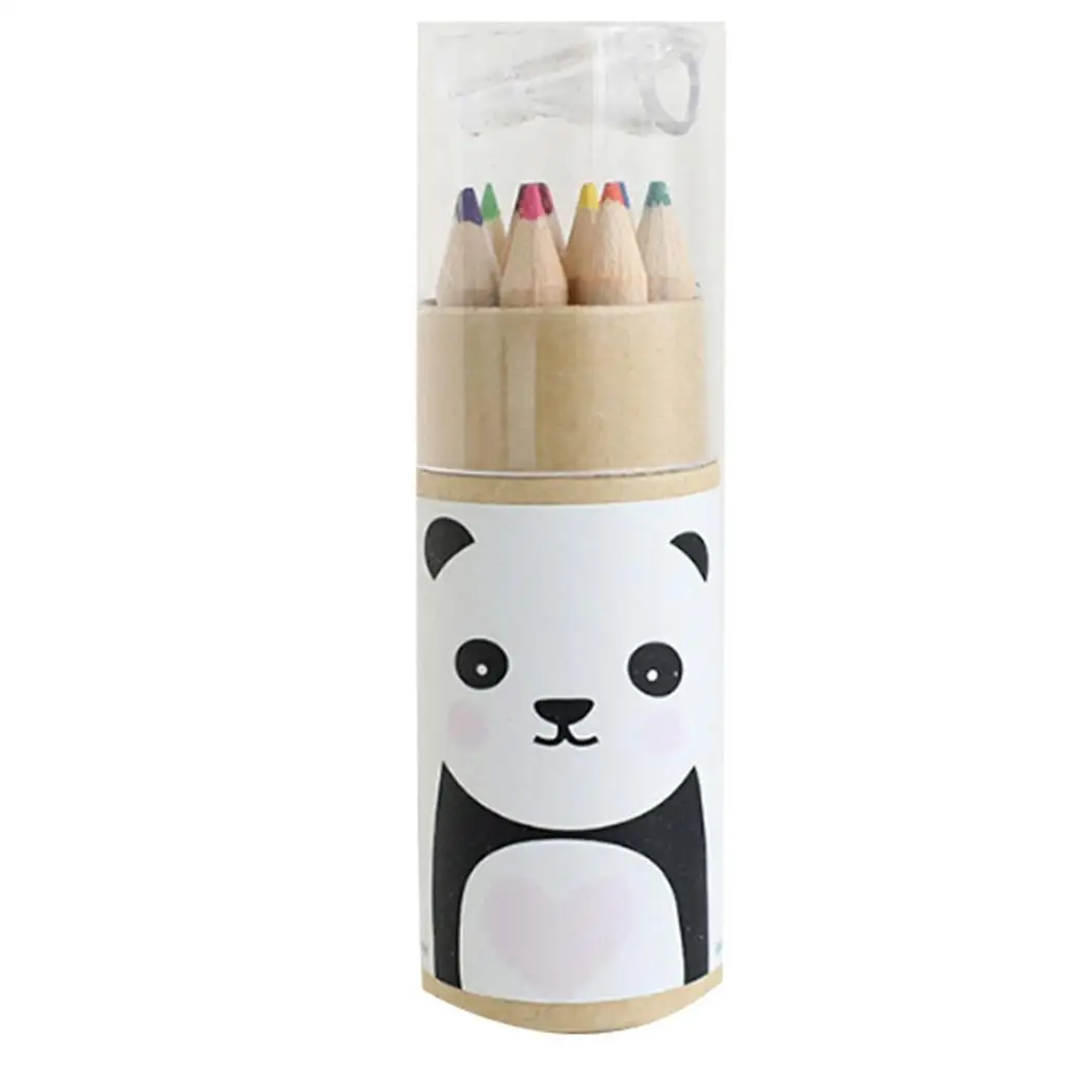 

12Pcs Colored Pencil Set Cartoon Painting They are sharpened smoothly Pencil Pencils Casual with Sharpener