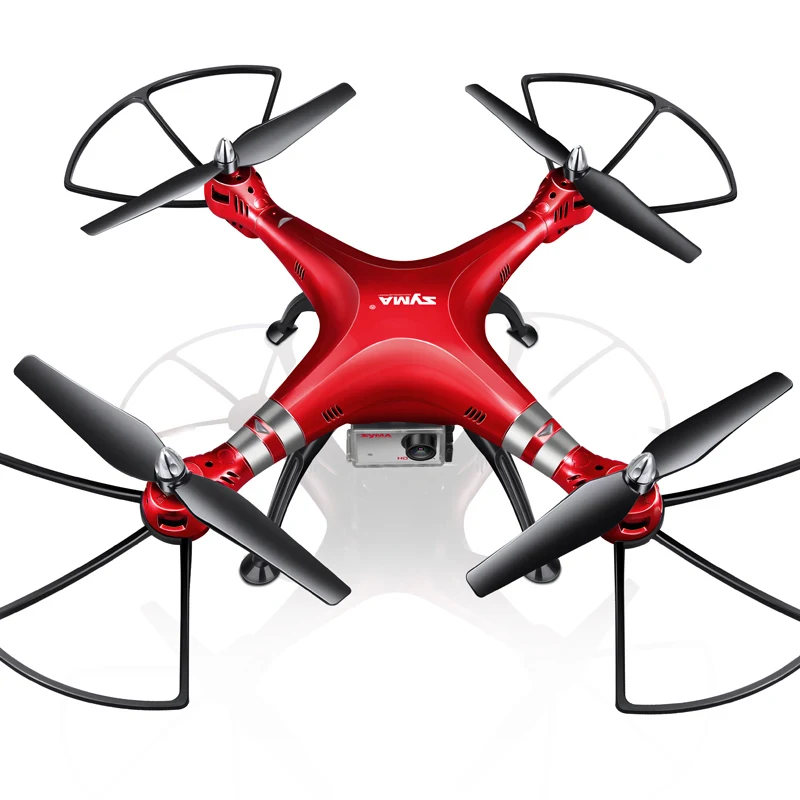 SYMA Professional UAV X8HG (X8G Upgrade) 2.4G 4CH 6-Axis Gyroscope RC Helicopter Quadcopter Drone 1080P 8MP HD Camera Red Color