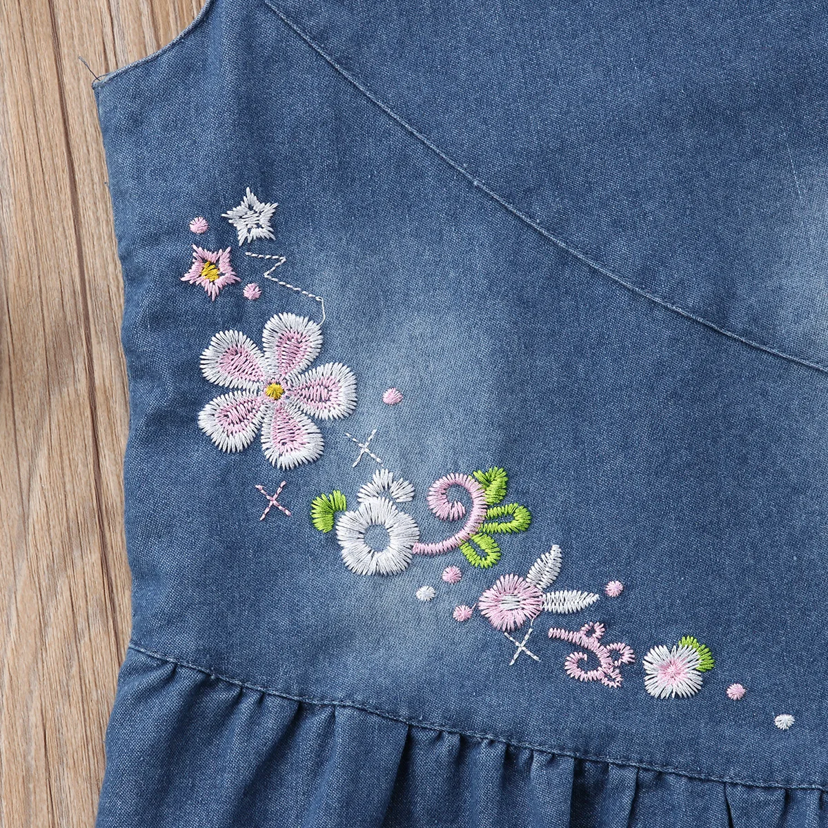 Pudcoco/Новое Брендовое платье из джинсовой ткани с цветочным принтом для маленьких девочек платье на подтяжках