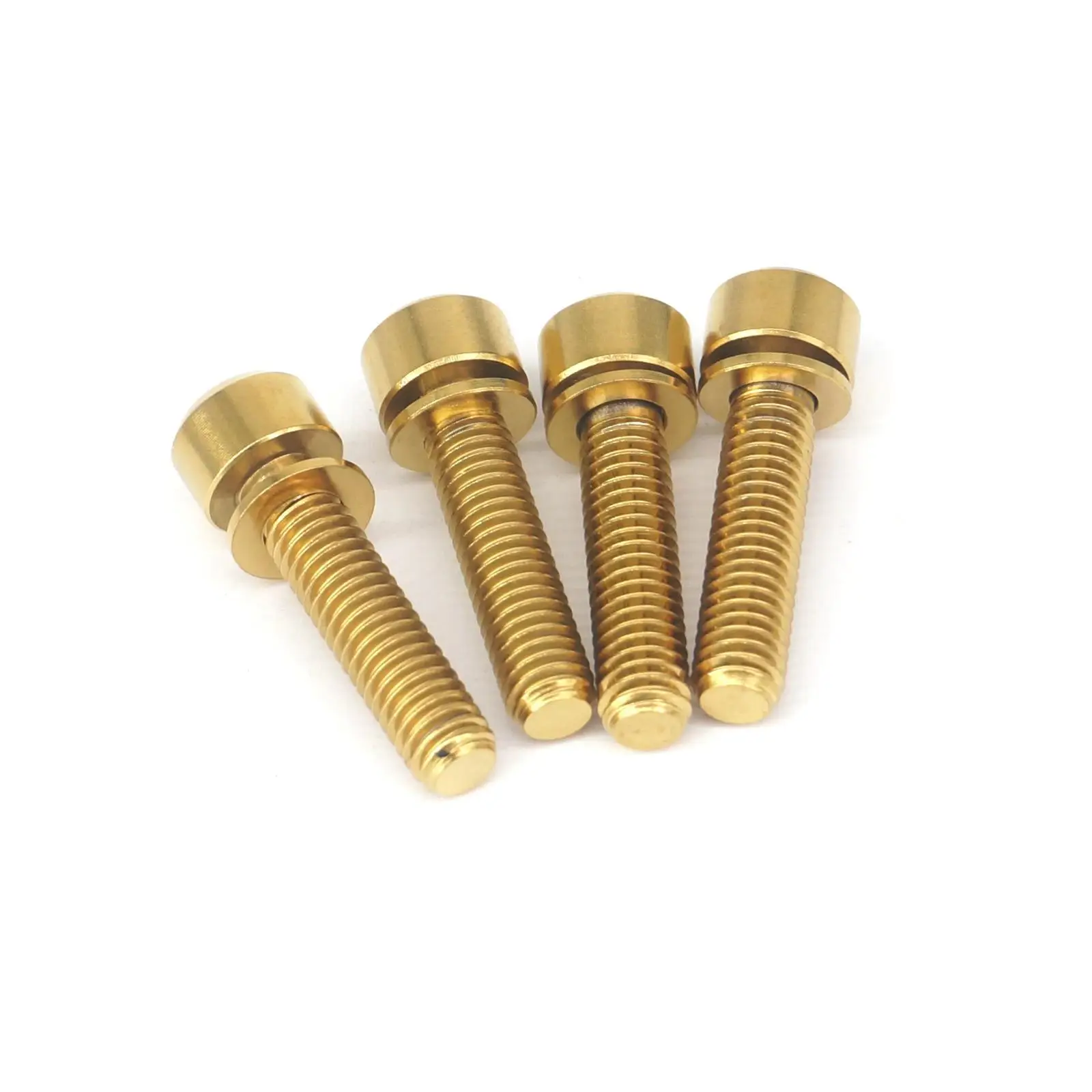 

4 шт. m6x25мм Золотой GR5 титановый колпачок болты и шайба для велосипедного стержня