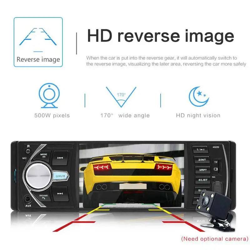 4 1 дюймовый DIN HD радио автомобильный MP5 MP3 плеер с поддержкой Bluetooth музыки громкой