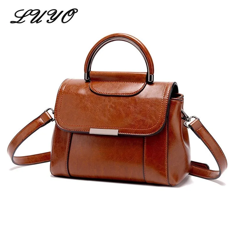 

2019 Vintage Genuine Leather Bag Female Luxury Handbags High Quality Women Shoulder Bags Designer Messenger Famous Brand Clutch