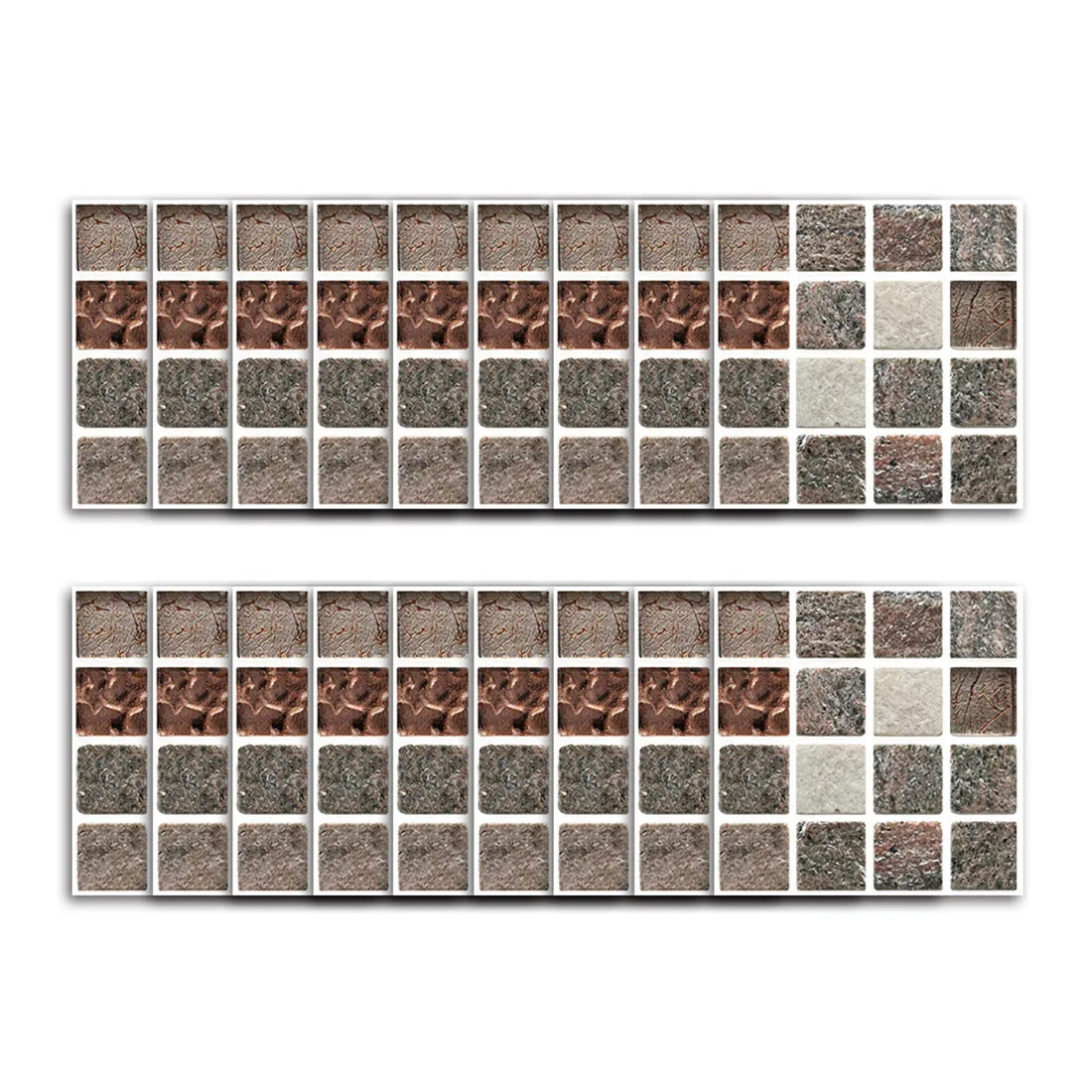 Mediterranean stone mosaic kitchen wall stickers waterproof and oil proof paper simulation tile stickers Mediterranean stone mosaic kitchen wall stickers waterproof and oil proof paper simulation tile stickers