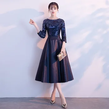 

Yewa 2019 Summer Sixteen Kinds of A Line Sequins Dresses Sexy O-Neck Solid Color Fashion Dresses