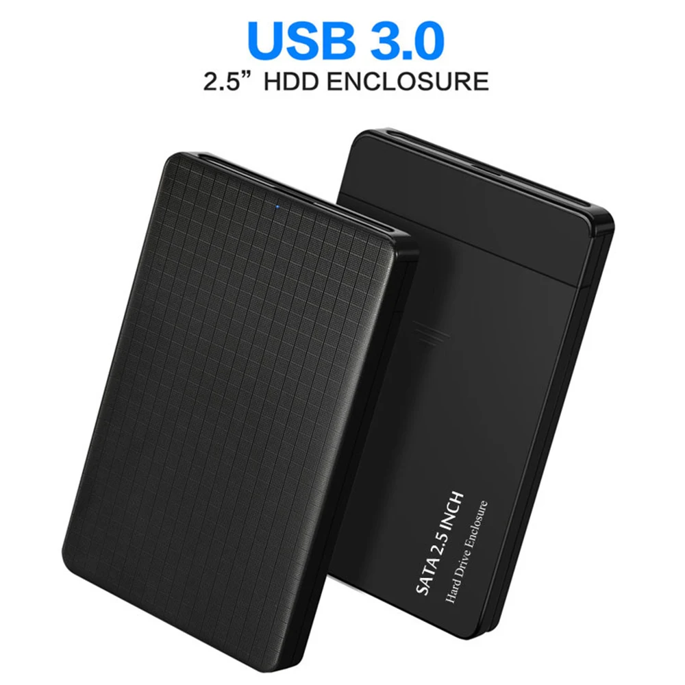 ABS 2,5 дюймов SATA для USB 3,0 HDD SSD чехол для samsung Seagate SSD 2 ТБ 4 ТБ коробка для жесткого диска внешний HDD корпус черный