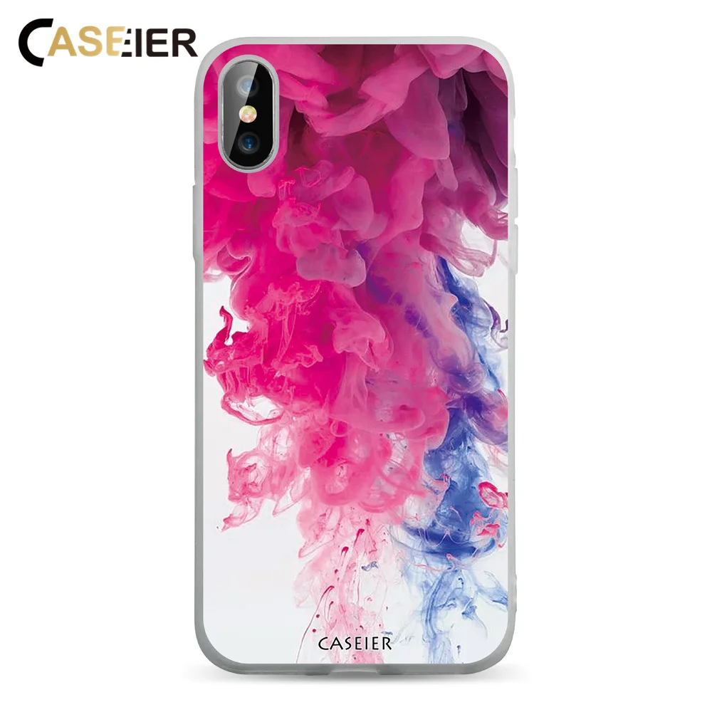 

CASEIER Color Rendering Phone Case For Samsung S10 S10E S8 S9 Plus S7 Edge Bacl Cover Case For Samsung J720 J710 EU A7 Funda Bag