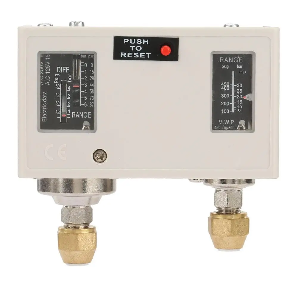 

New 15A 250V Electronic Dual Pressure Control Switch Smart Pump Pressure Controller R1/4