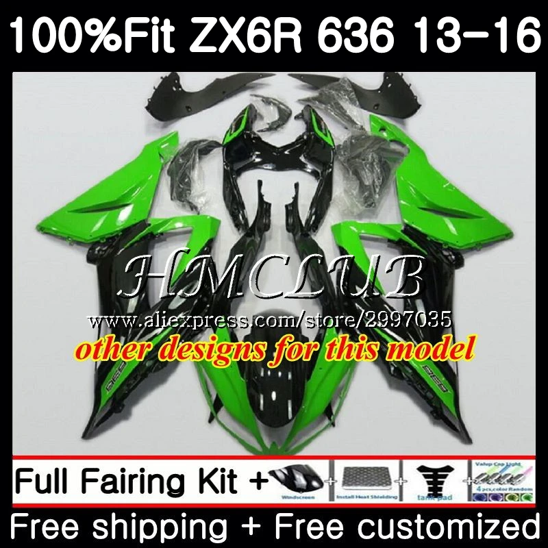 Инъекция для KAWASAKI NINJA ZX 636 2013 2014 2015 2016 52h4 600CC Зеленый Красный Горячий 6R ZX6R 13 14 15 16