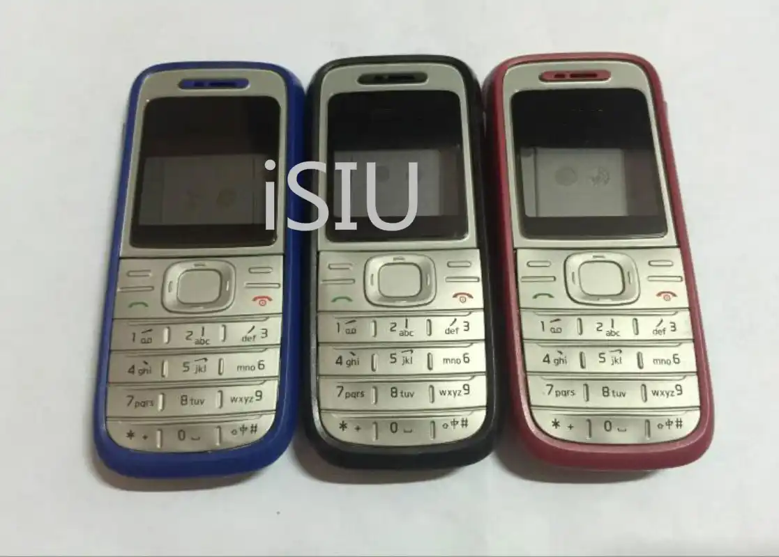 Задняя крышка для Nokia 1200 1208 батарея задняя крышка корпус средняя рамка английская клавиатура кнопка черный