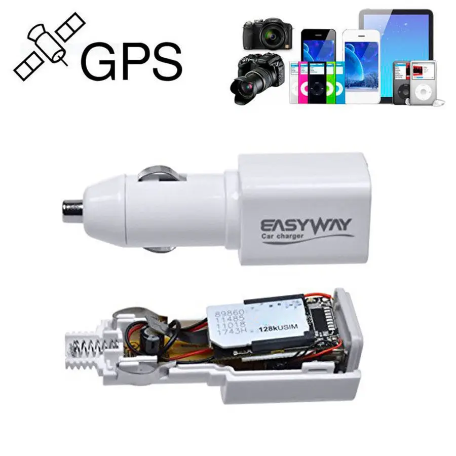 الوقت الحقيقي جاسوس GPS تعقب شاحن سيارة نمط العالمية محدد GSM تتبع USB