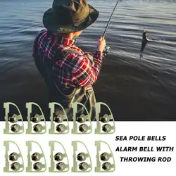 10 шт. рыболовный двойной колокольчик сигнальное кольцо рыболовный инструмент флуоресцентная удочка полюс наконечник клип светится в