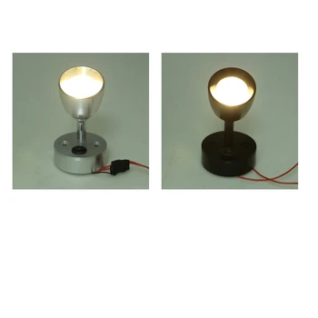 

Pack of 2 RV Reading Light 12V 24V Marine Boat Interior Lighting, 3000K Light, Push Button Switch , 3W Motorhome Reading Lamp