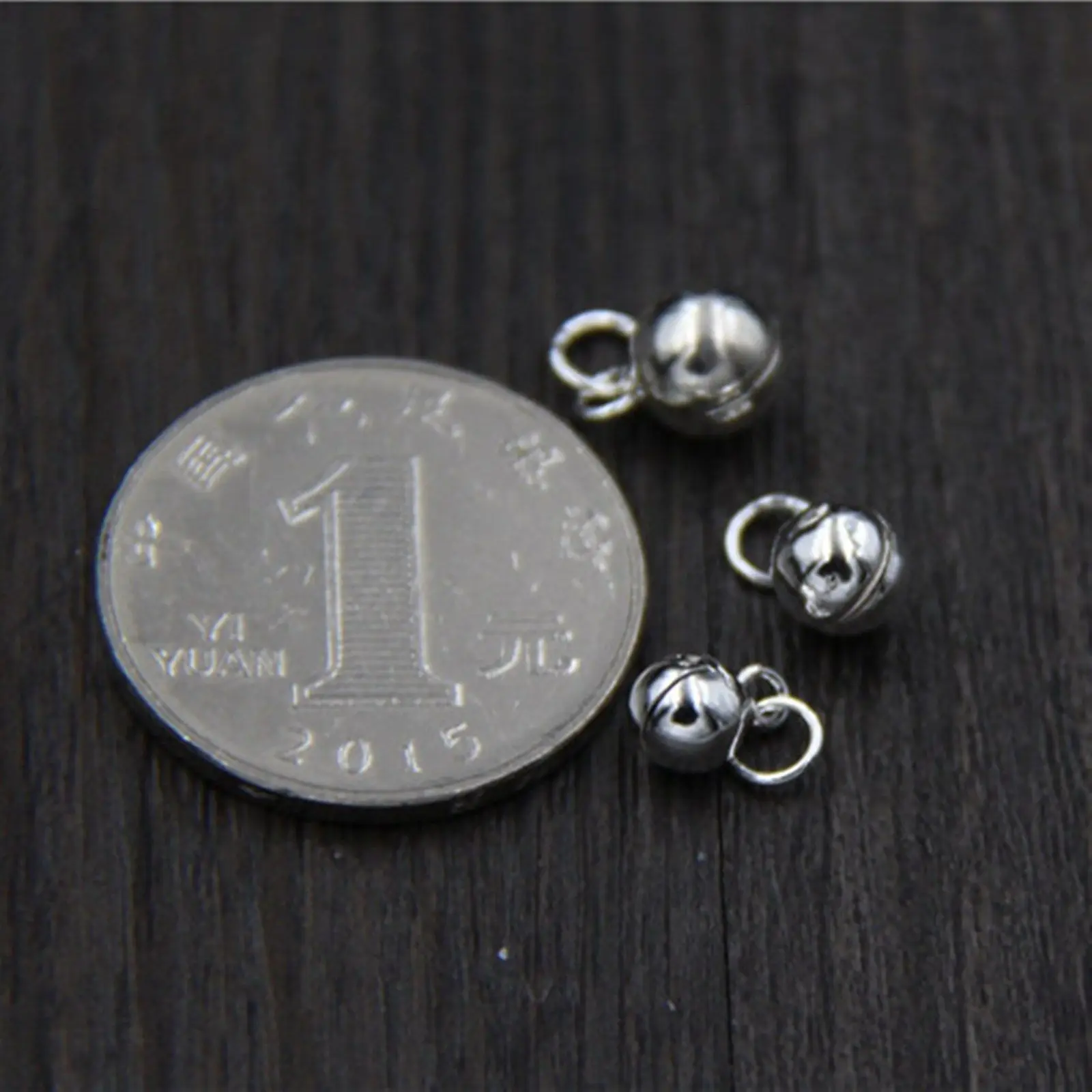 Новый 925 пробы серебряный Прекрасный мм 7 мм колокол Подвески кулон 10 шт./лот (#2)