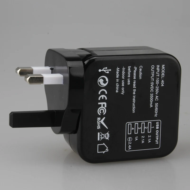 Universal Travel Charging Adapter with 4 USB Port Socket for World Travel