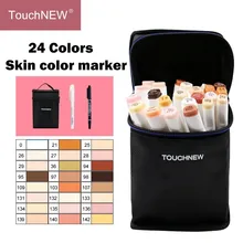 TouchNew Artist маркеры 24 цвета Blendable спиртовые маркеры тон кожи Набор для портретной иллюстрации Рисование Искусство маркеры