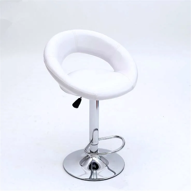 European unique design simple fashion PU backrest bar chair lifting stool bar height adjustable free shipping