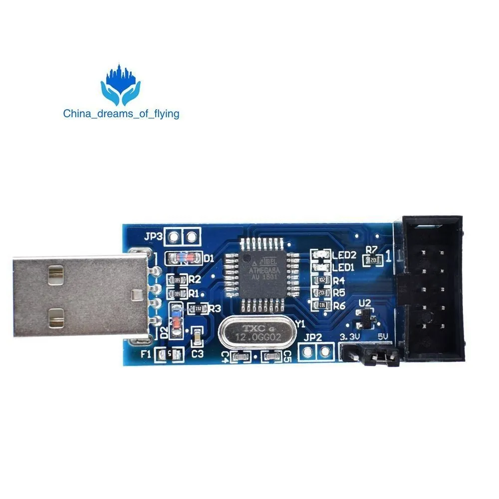 TZT USBASP USBISP AVR программист USB ISP USB ASP ATMEGA8 ATMEGA128 Поддержка Win7 64K для Arduino