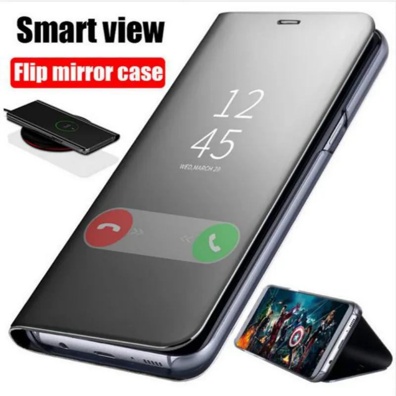 

Clear View Mirror Case For Samsung M10 M20 S10 E S8 S9 Plus S7 edge A6 A8 J4 J6 Plus A9 2018 Case on Galaxy A30 A50 A10 A40 A70